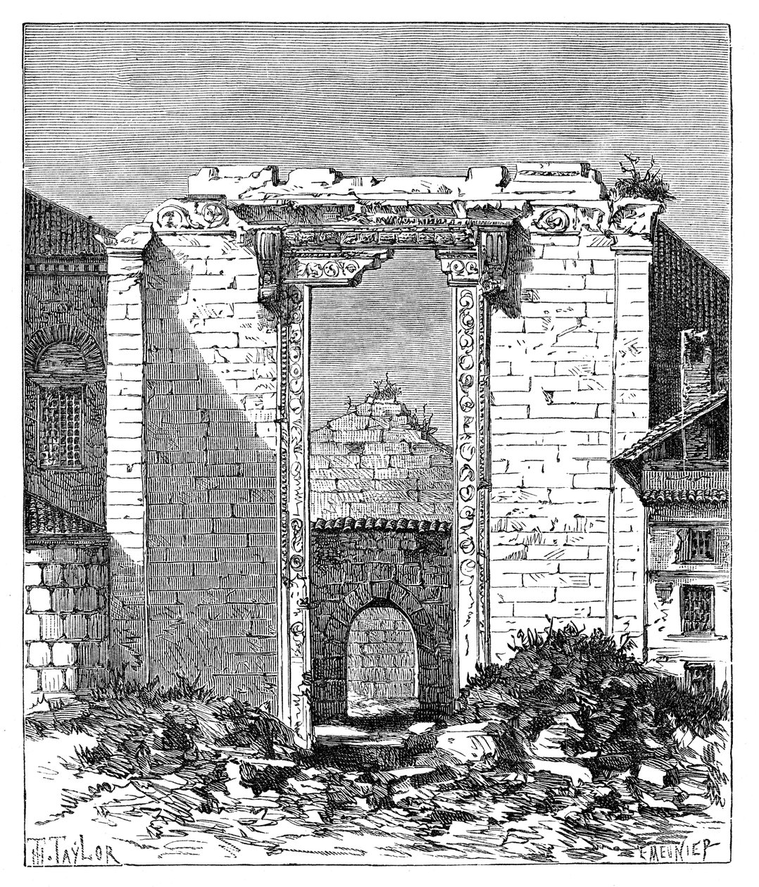 ऑगस्टस और रोम के मंदिर के अवशेष, एंसीरा अंकारा, तुर्की, 1895 द्वारा अज्ञात
