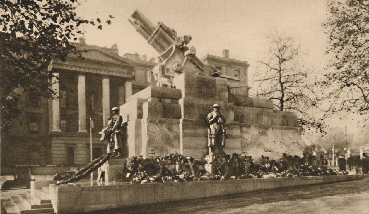 9-इंच के होवित्जर स्टोन में प्रतिनिधित्व, जो कि महान विवाद का कारण बना, c1935। द्वारा अज्ञात