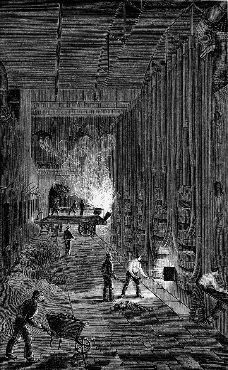 रिटोर्ट हाउस, इंपीरियल गैसवर्क्स, किंग्स रोड, लंदन, 1876 द्वारा अज्ञात