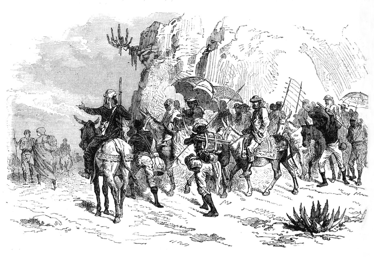 एबिसिनियन कैप्टिव्स की वापसी, c1880 द्वारा अज्ञात