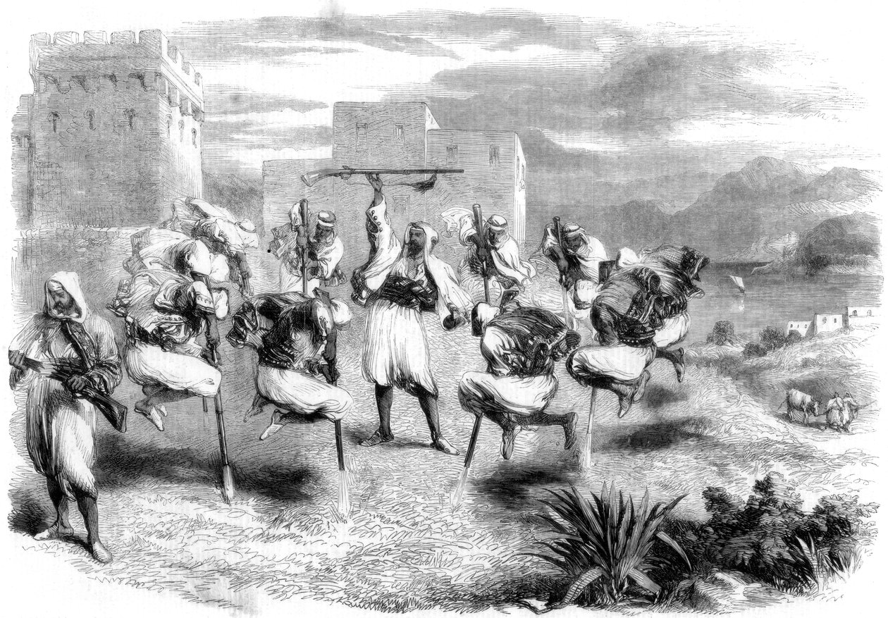 1860 में टंगिएर में रिफ़ियन निफ्टी नृत्य द्वारा अज्ञात