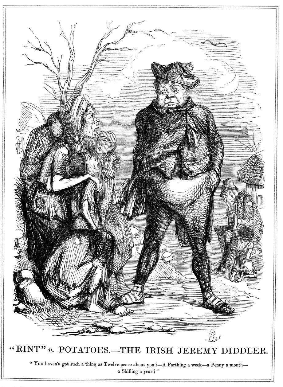 रेंट बनाम आलू - द आयरिश जेरेमी डिडलर, 1845 द्वारा अज्ञात
