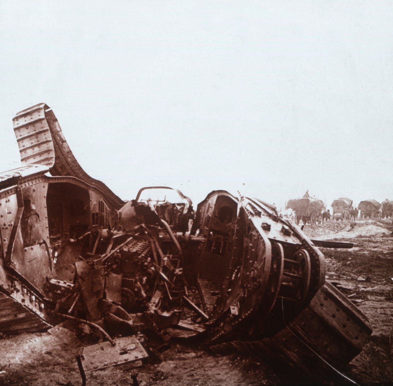खुला टैंक, शैंपेन, उत्तरी फ्रांस, c1914-c1918 द्वारा अज्ञात