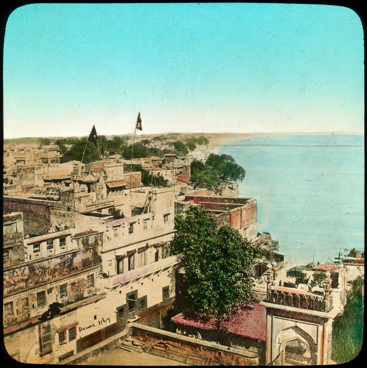 गंगा नदी, औरंगज़ेब मस्जिद, बनारस, भारत, 19 वीं सदी के अंत या 20 वीं सदी की शुरुआत में द्वारा अज्ञात