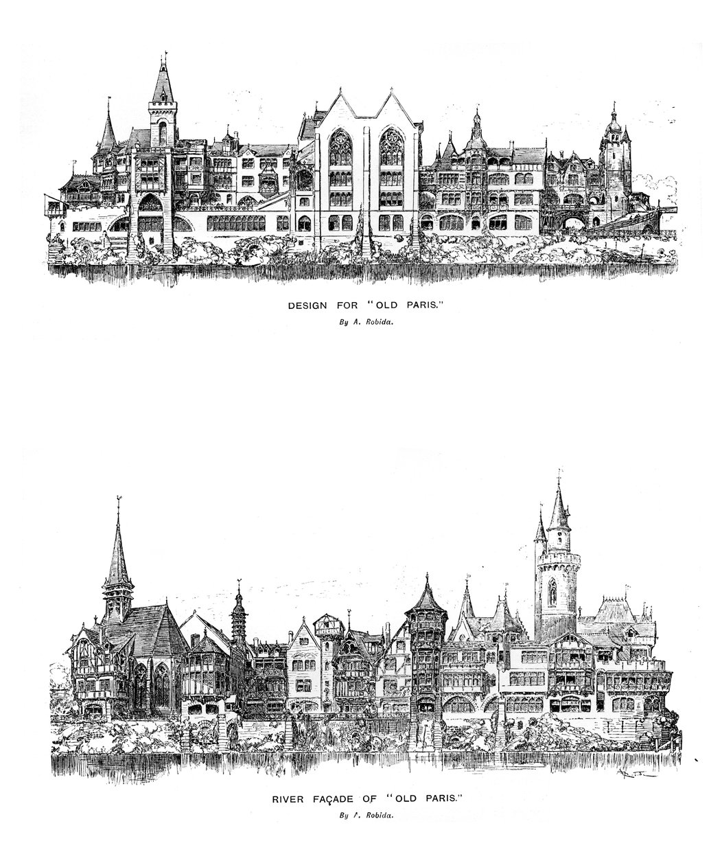 ओल्ड पेरिस के लिए नदी का मुखौटा और डिजाइन, 1899 द्वारा अज्ञात