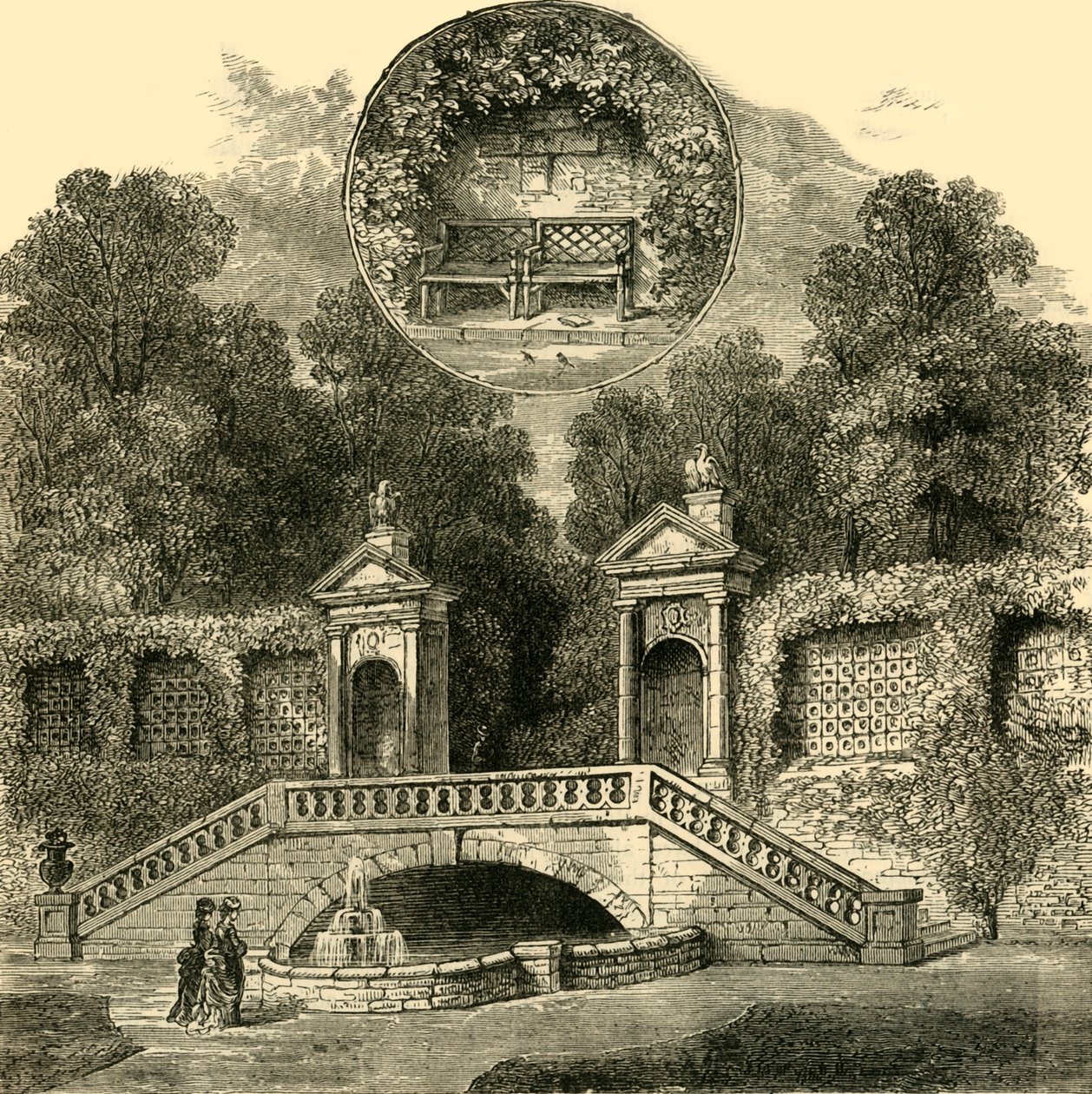 रोजर्स सीट और इनिगो जोन्स गेटवे, हॉलैंड हाउस, c1876। द्वारा अज्ञात