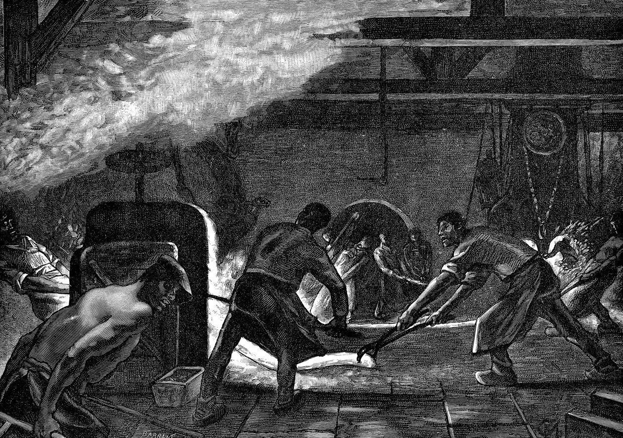 रोलिंग मिल्स, सेंट-जैक्स, चाटिलोन-कमेंट्री कंपनी, फ्रांस, 1894 द्वारा अज्ञात