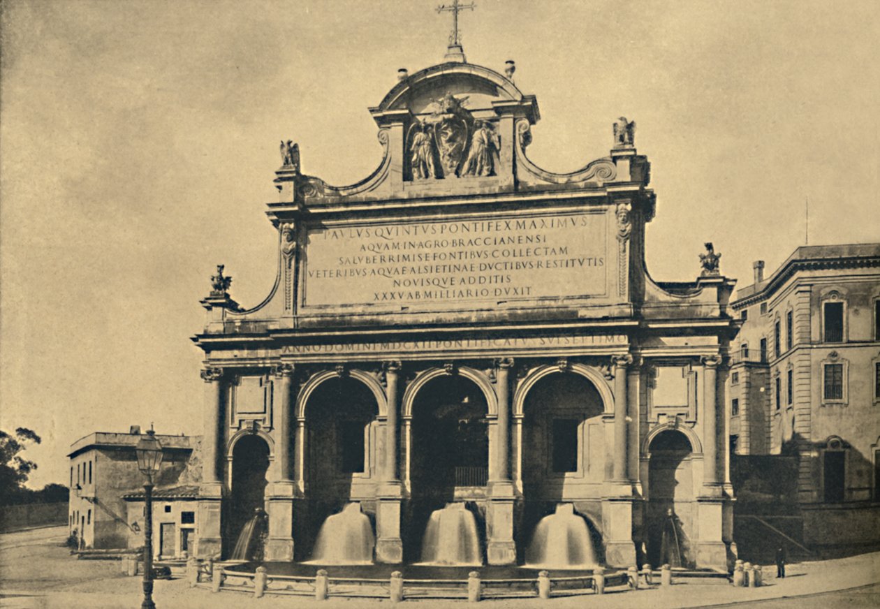 रोमा - पॉल वी के एक्वाडक्ट का फव्वारा, 1612, 1910 में फोंटाना के डिजाइनों से बनाया गया था द्वारा अज्ञात