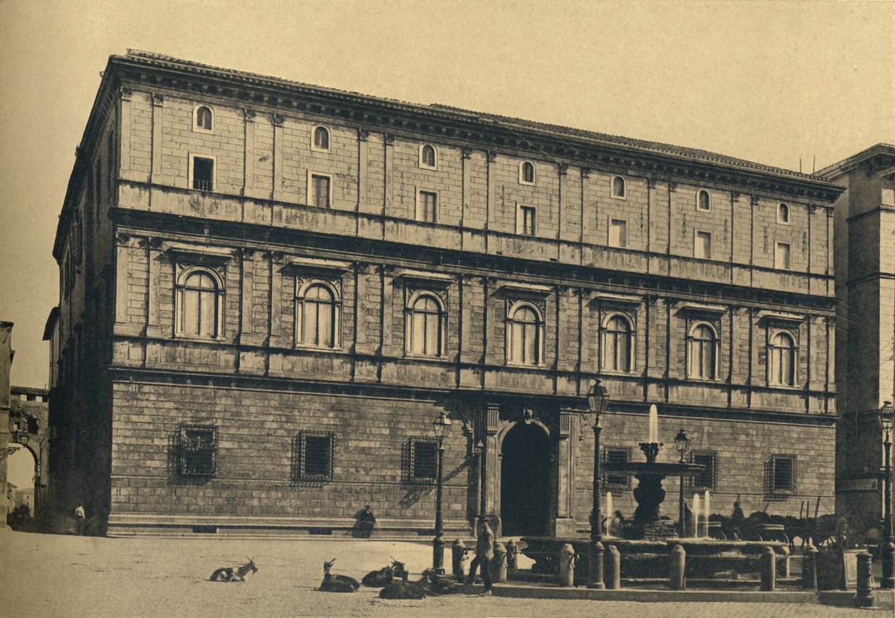 रोम - पियाज़ा स्कोसाकावल्ली। - 1910 में ब्रैमांटे द्वारा पैलेस ऑफ प्रिंस तोरलोनिया द्वारा अज्ञात