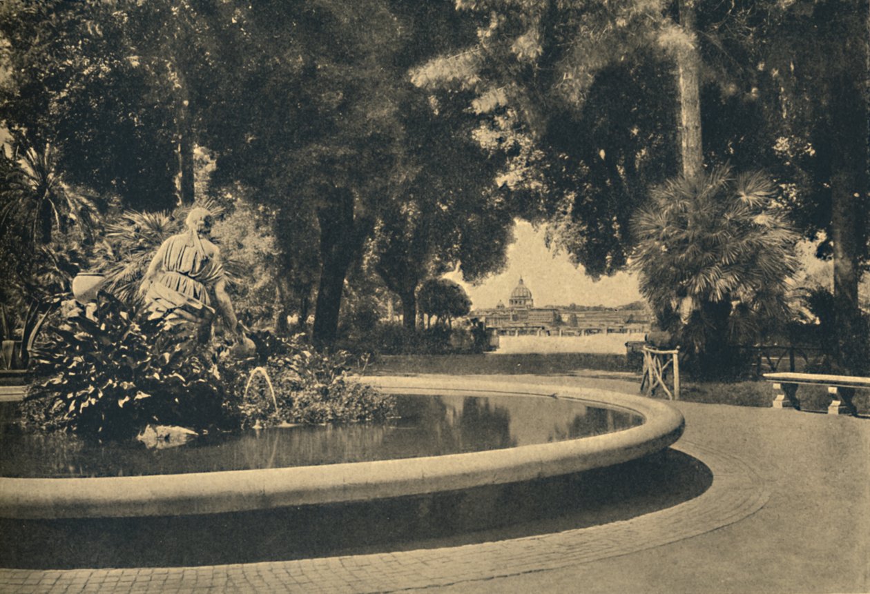 रोमा - द पिनसियो पार्क। मूसा का फव्वारा, ब्रेज़ा द्वारा पानी से बचाया गया, 1910 द्वारा अज्ञात