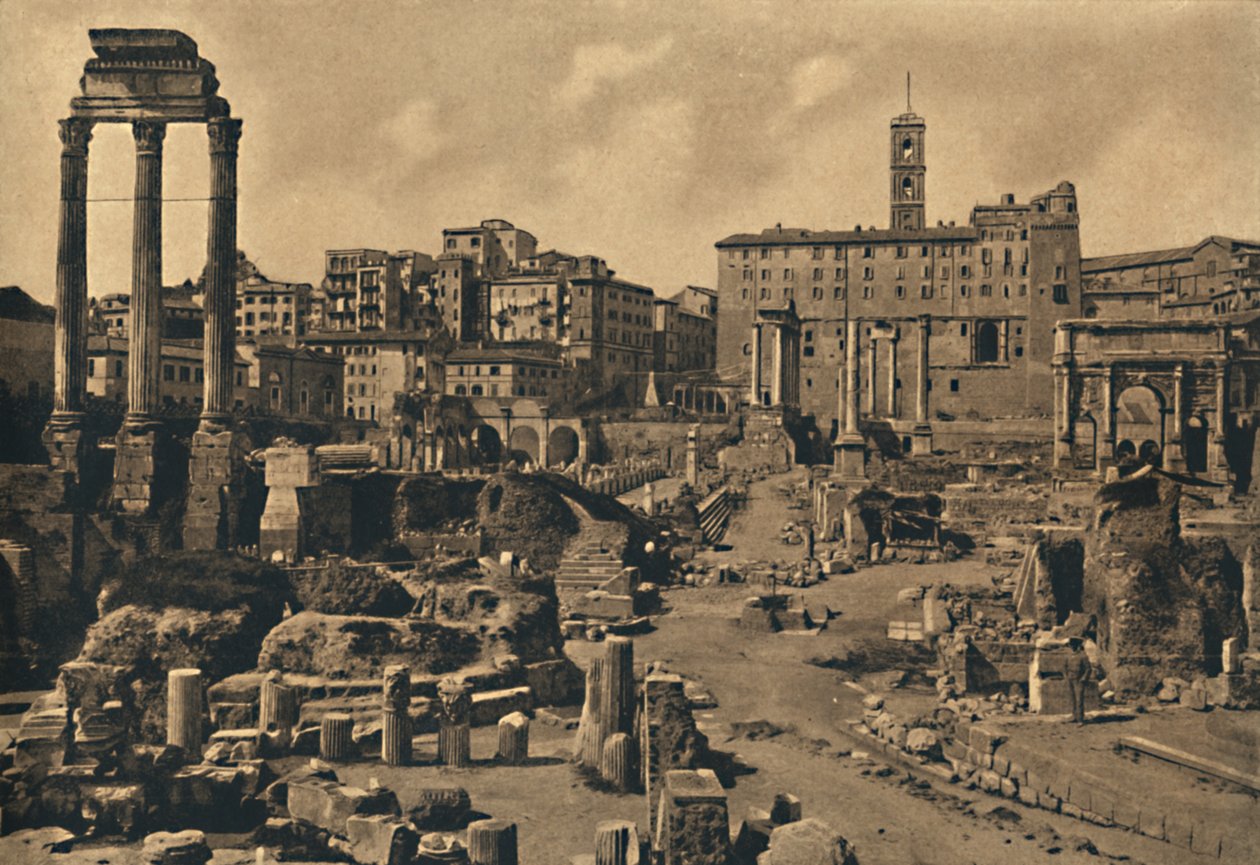 रोमा - रोमन फोरम और कैपिटोलिन हिल, 1910 द्वारा अज्ञात