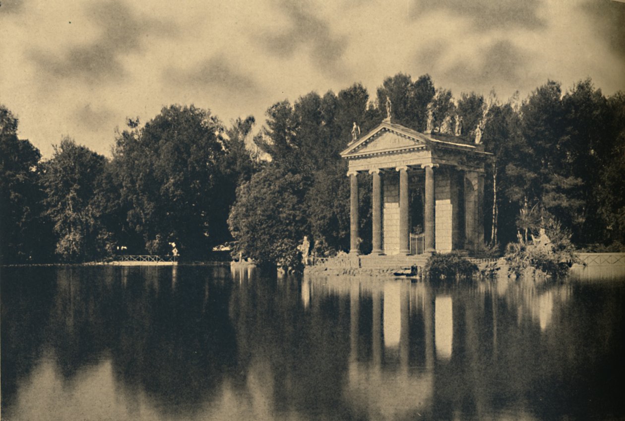 रोमा - विला बोरगेसे अम्बर्टो आई। - लिटिल टेम्पल इन द लेक-गार्डन, 1910 द्वारा अज्ञात