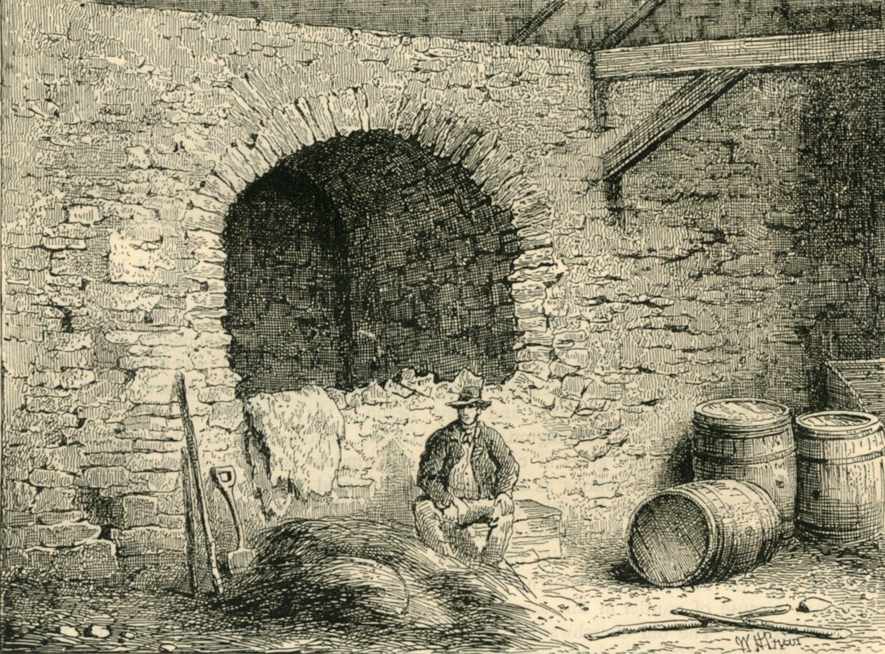 टॉवर हिल पर रोमन दीवार, c1872। द्वारा अज्ञात