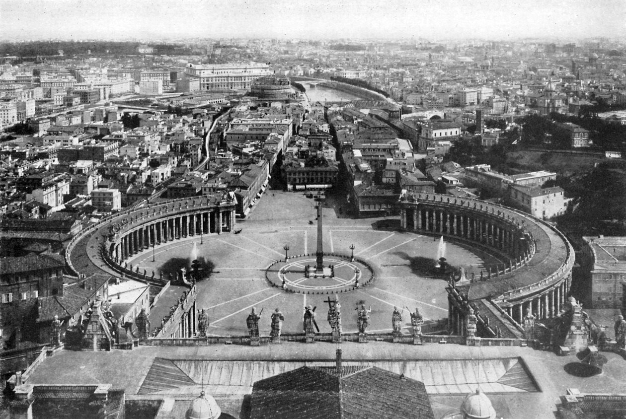 1926 में सेंट पीटर्स के कपोला से देखा गया रोम द्वारा अज्ञात