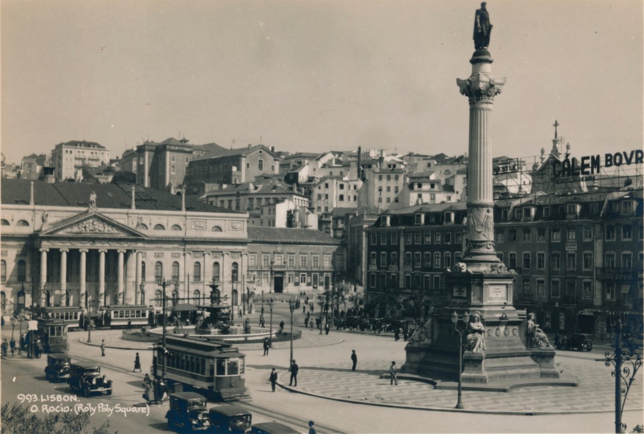 रॉसियो स्क्वायर, लिस्बन, पुर्तगाल, 1936 द्वारा अज्ञात