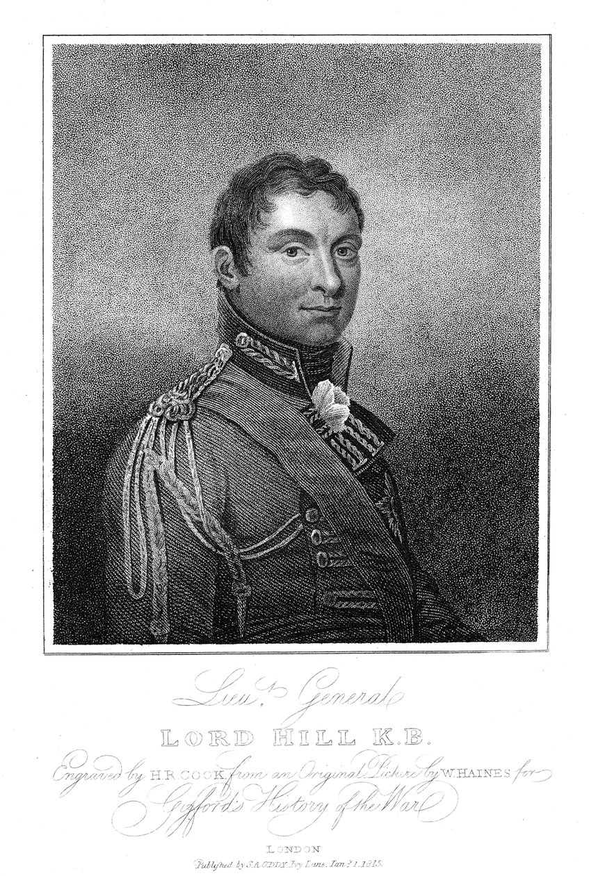 रोलैंड हिल, 1 विस्काउंट हिल, अंग्रेजी सैनिक, 1815 द्वारा अज्ञात