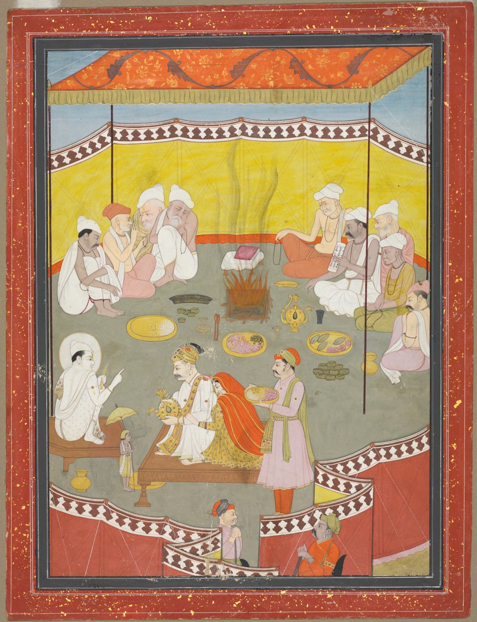 रॉयल युगल वितरण भोजन, 1700s। द्वारा अज्ञात