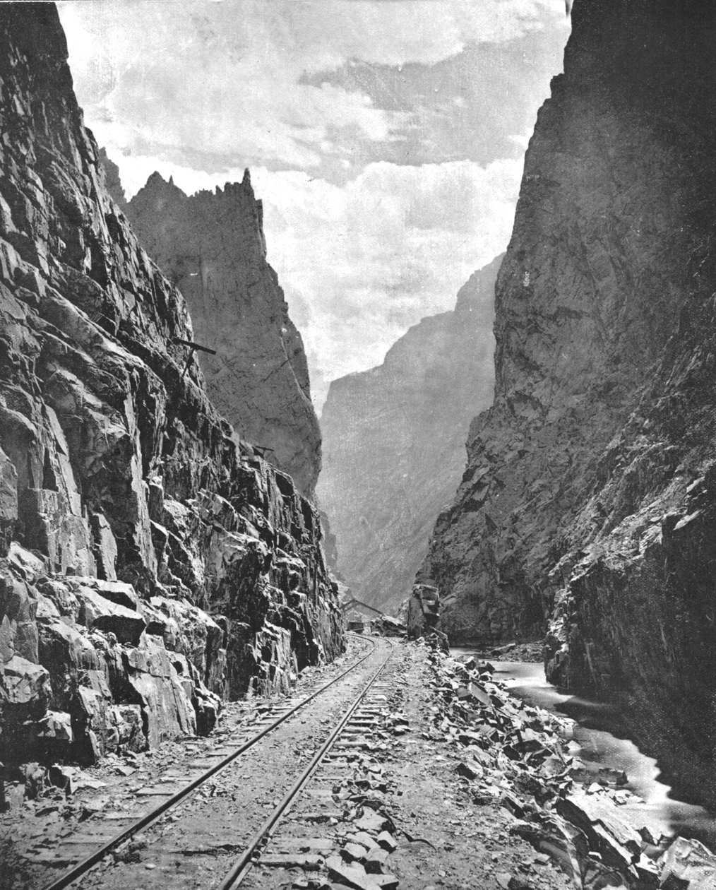 अर्कांसस नदी के रॉयल गॉर्ज, कोलोराडो, संयुक्त राज्य अमेरिका, c1900। द्वारा अज्ञात