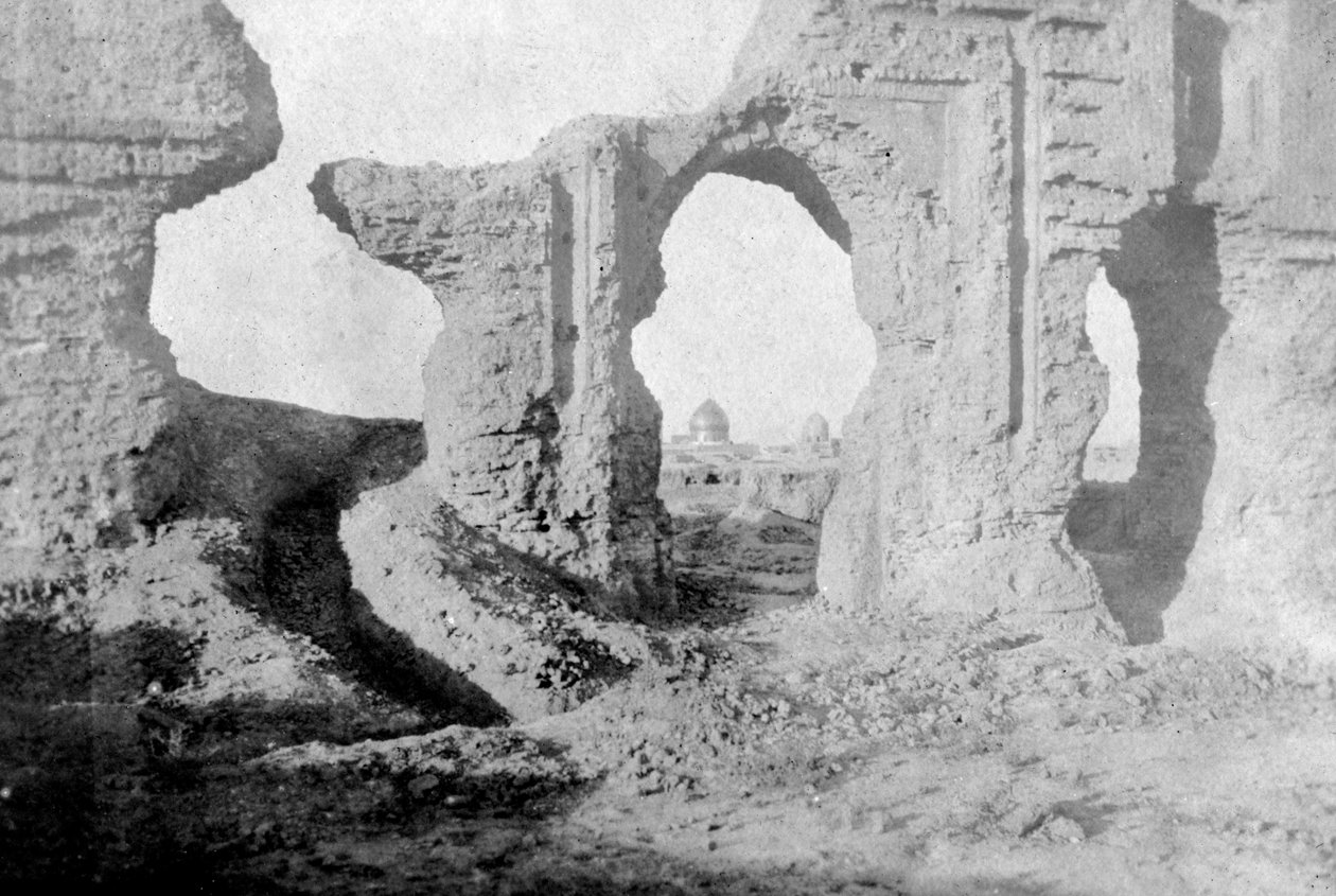 समर्रा सिटी, इराक, 1917-1919 के बाहर, मुग्ध गार्डन की बर्बाद दीवारें द्वारा अज्ञात