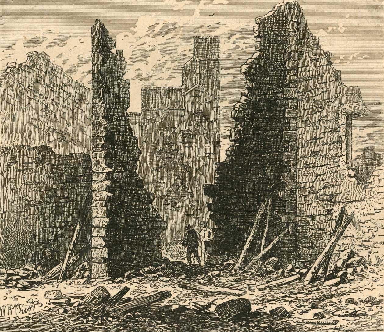 लुडगेट हिल, 1792, 1897 में बार्बिकन के अवशेष। द्वारा अज्ञात