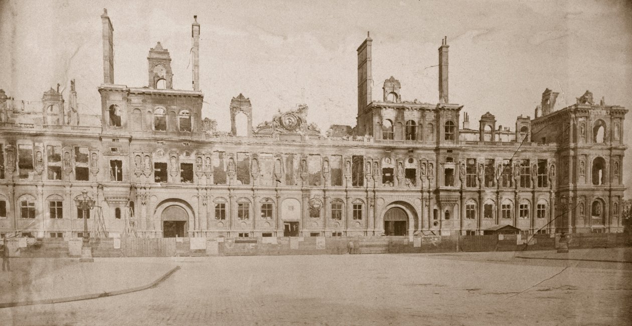 होटल डि विले, पेरिस, मई 1871 के खंडहर द्वारा अज्ञात