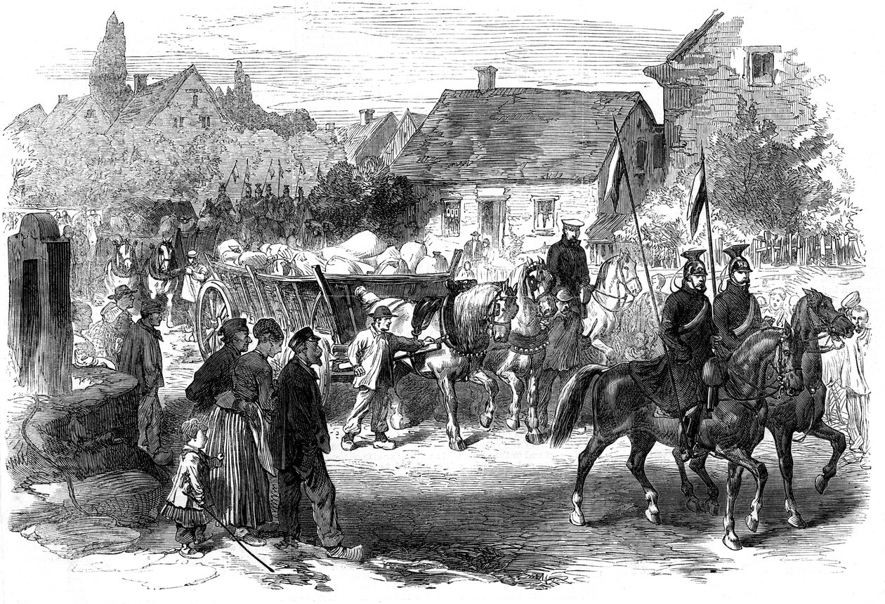 प्रावधानों में लाने वाले रूसी लांसर्स, 1870 द्वारा अज्ञात