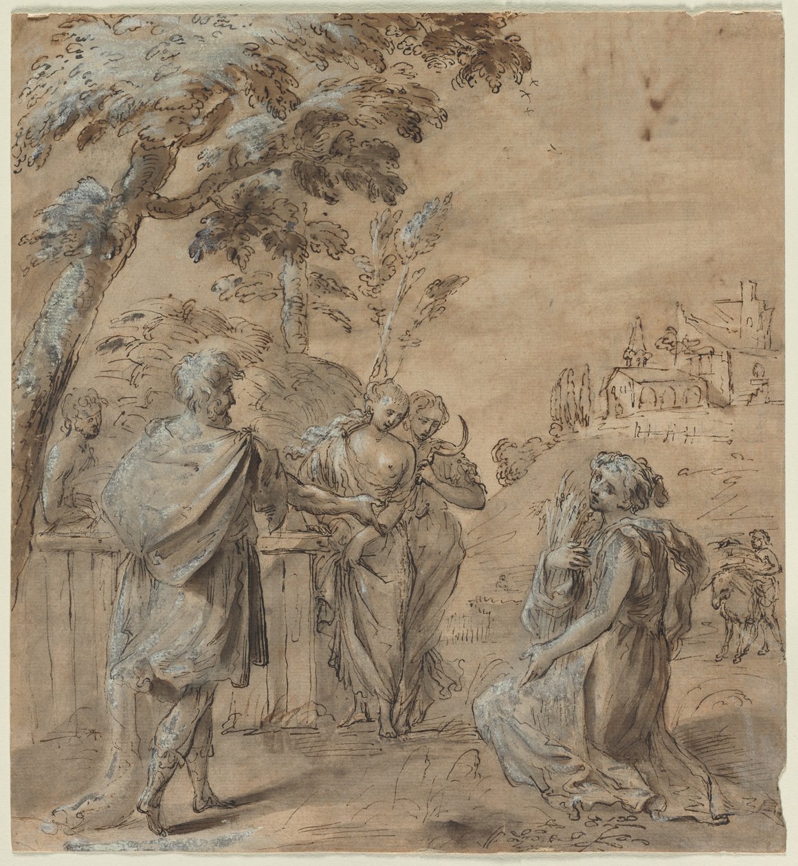 रूथ और बोअज़, 1600s। द्वारा अज्ञात