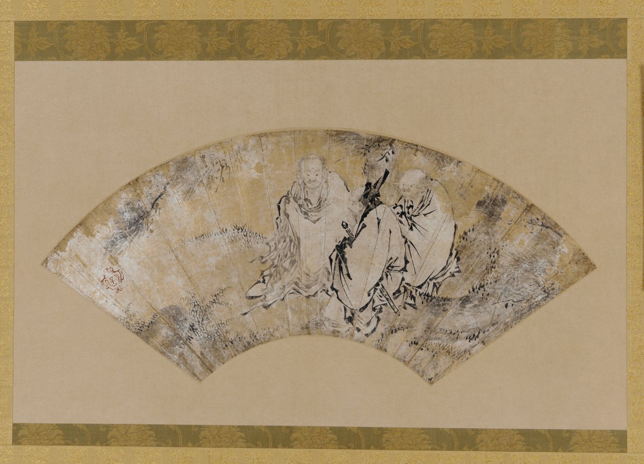 शाक्यमुनि, कन्फ्यूशियस और लाओ-त्ज़ु एक चीड़ के नीचे, मुरोमाची काल, 1392-1 द्वारा अज्ञात
