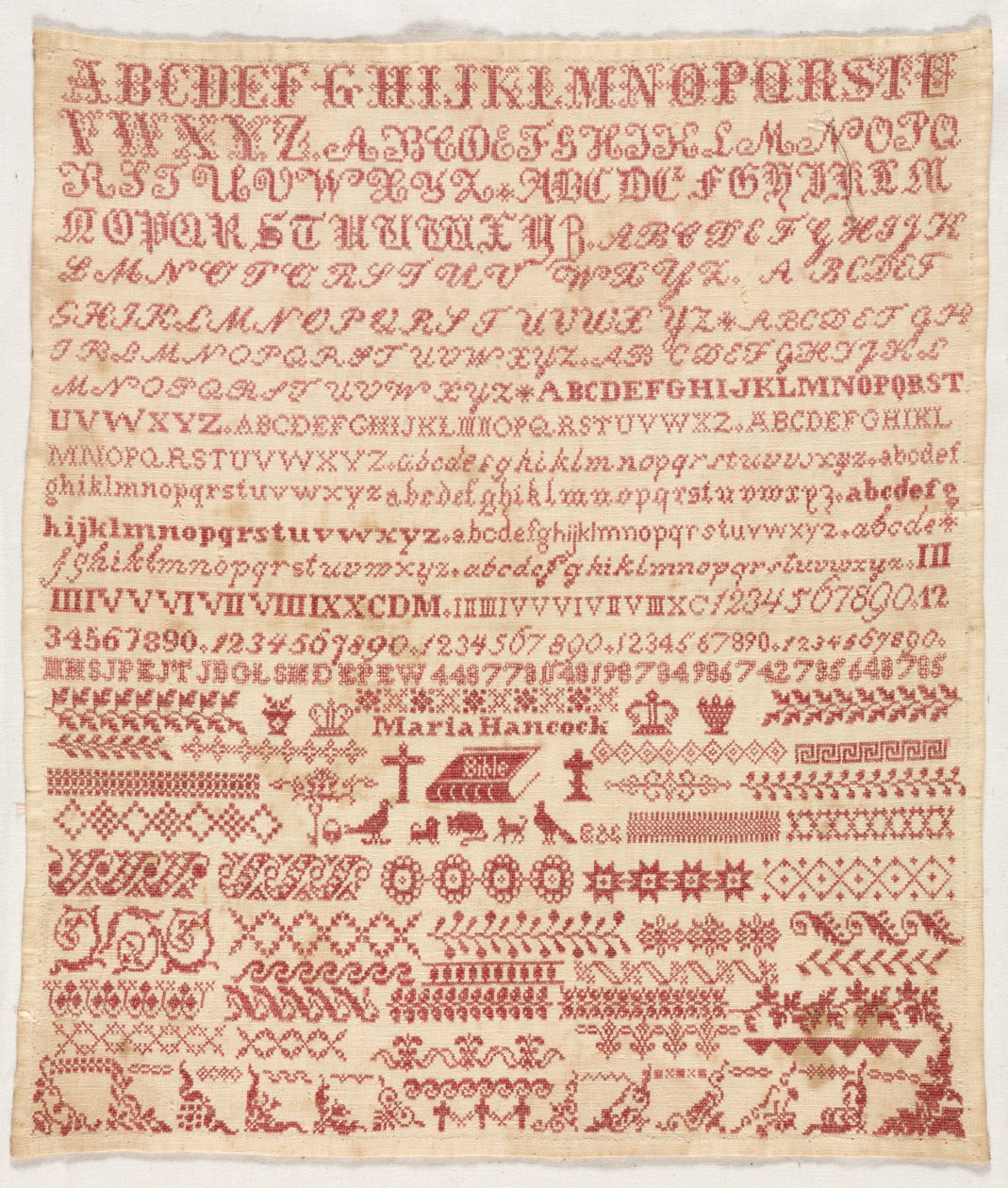 सैम्पलर, 1800s। द्वारा अज्ञात