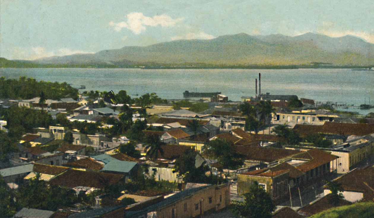 क्यूबा के सैंटियागो आंशिक दृश्य, c1910। द्वारा अज्ञात