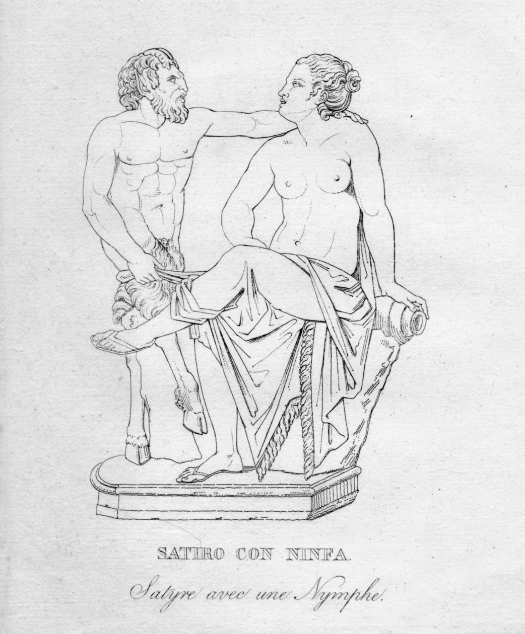 सतीरो कोन निन्फा सताइर विथ अ निम, c1850 द्वारा अज्ञात
