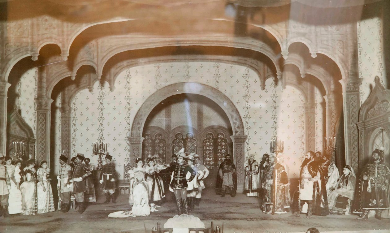 अलेक्जेंडर ओस्त्रोव्स्की के दृश्य फाल्स दमित्री, माली थिएटर, मॉस्को, रूस, 1870 के दशक से खेलते हैं द्वारा अज्ञात