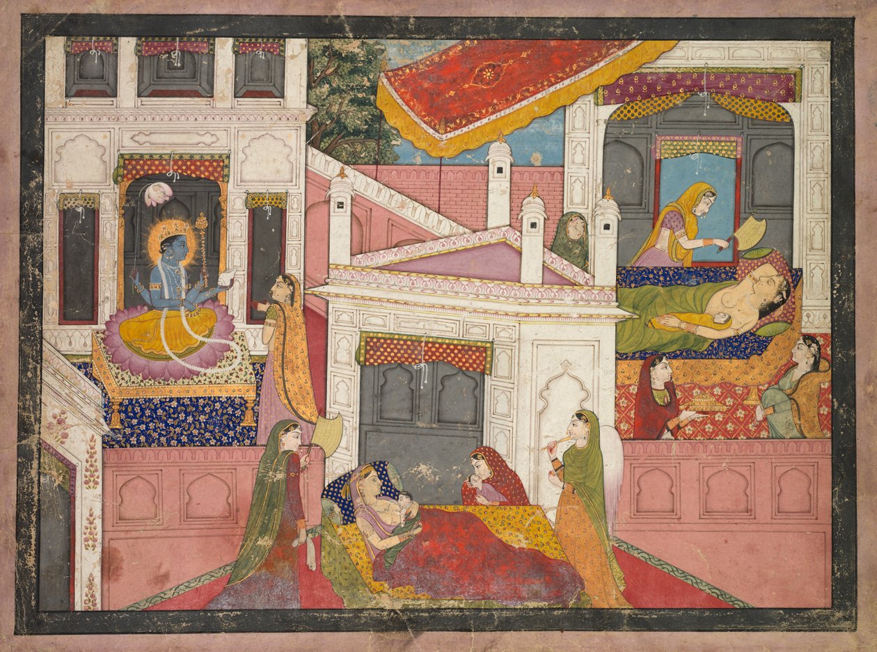 कृष्ण के जन्म से दृश्य, सी। 1840। द्वारा अज्ञात