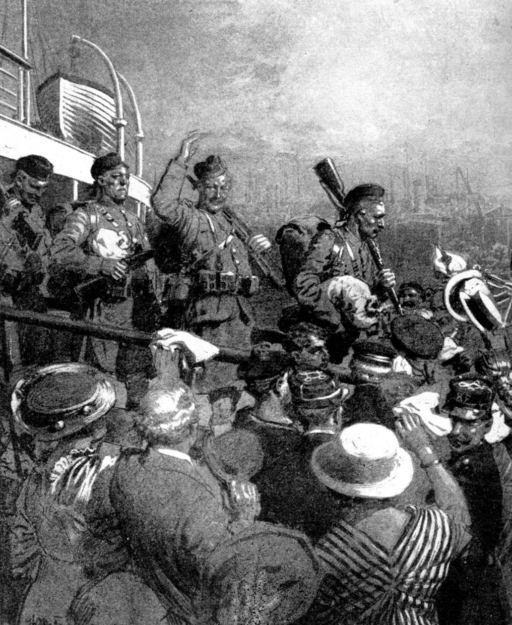 प्रथम विश्व युद्ध, 1914, फ्रांस के बुओलॉग में ब्रिटिश अभियान बल के स्कॉटिश हाइलैंडर्स द्वारा अज्ञात