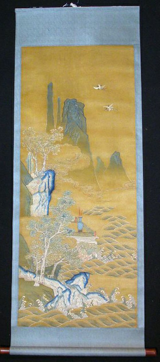 स्क्रॉल, चीन, किंग राजवंश 1644-1911, सी. 1840. द्वारा अज्ञात