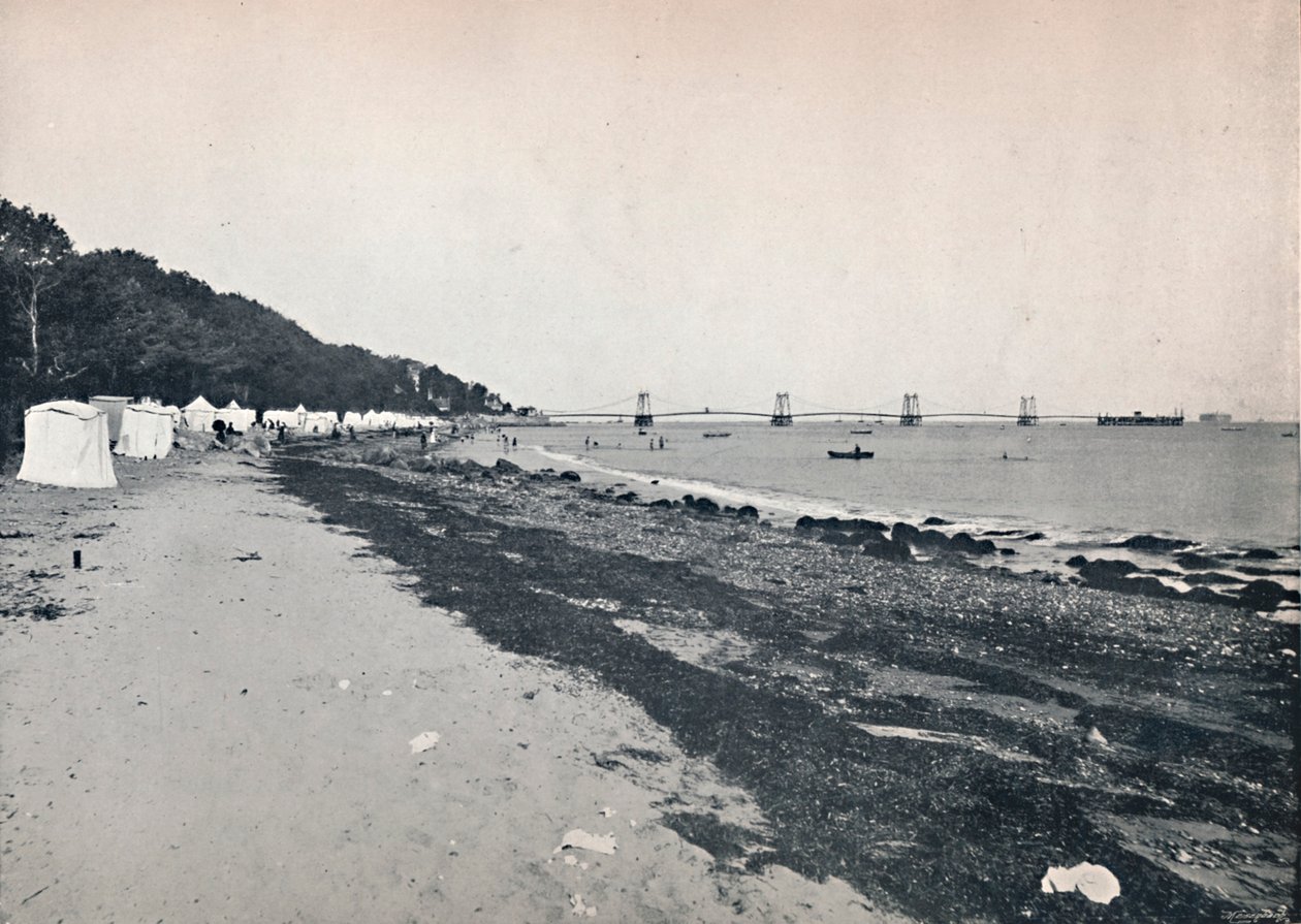 सी व्यू - द बाथिंग बीच और सस्पेंशन पियर, 1895 द्वारा अज्ञात