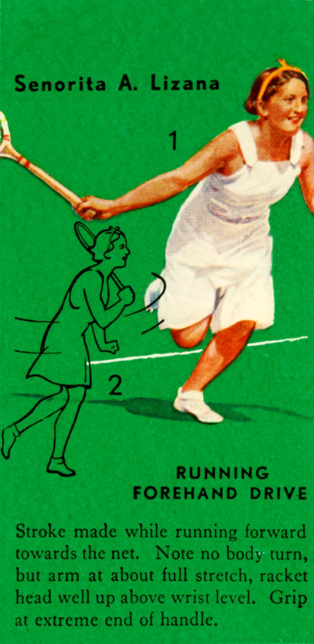 सेनोरिटा ए लिज़ाना - रनिंग फोरहैंड ड्राइव, c1935। द्वारा अज्ञात
