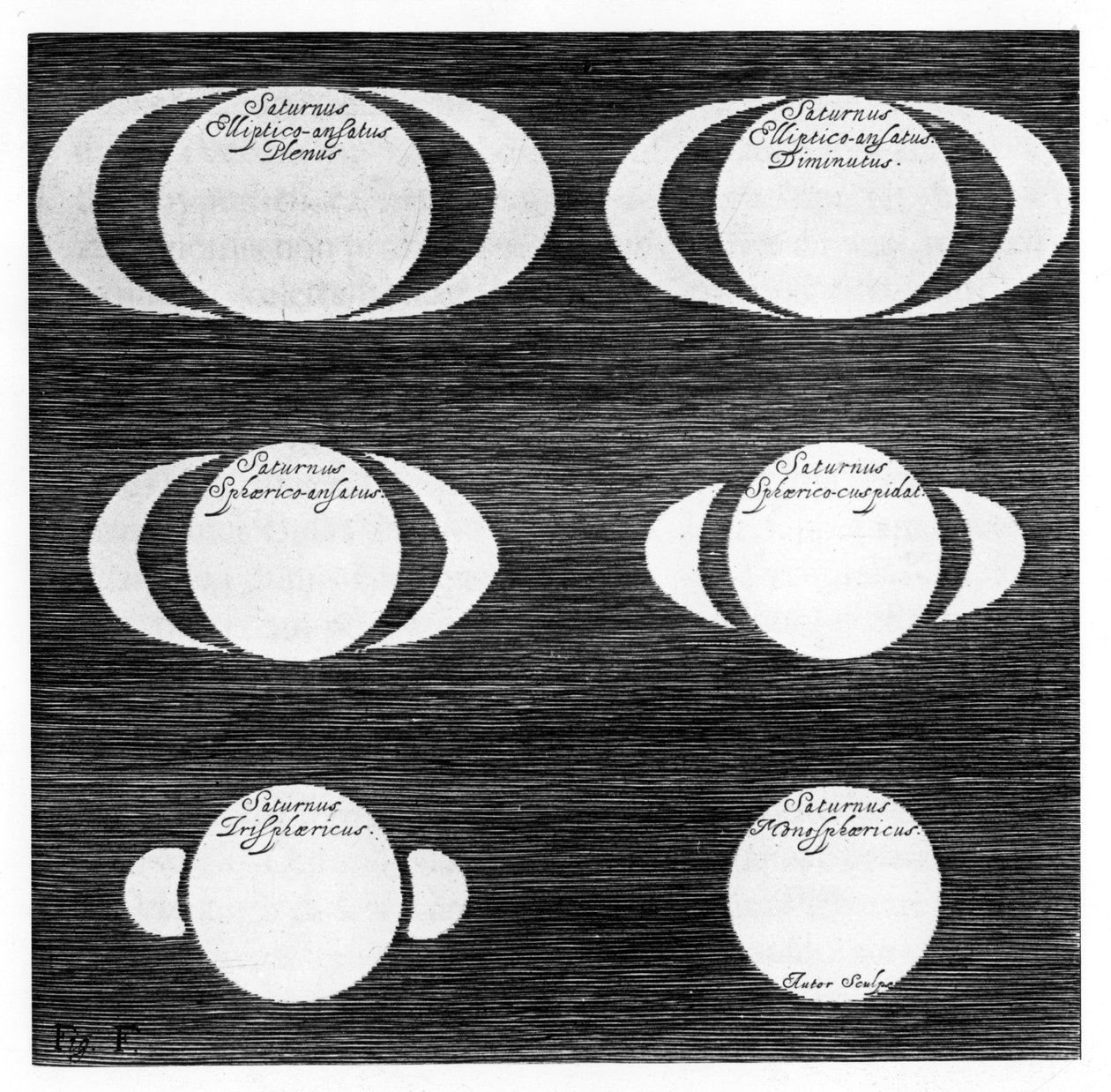 शनि ग्रह की टिप्पणियों की श्रृंखला, 1656 द्वारा अज्ञात