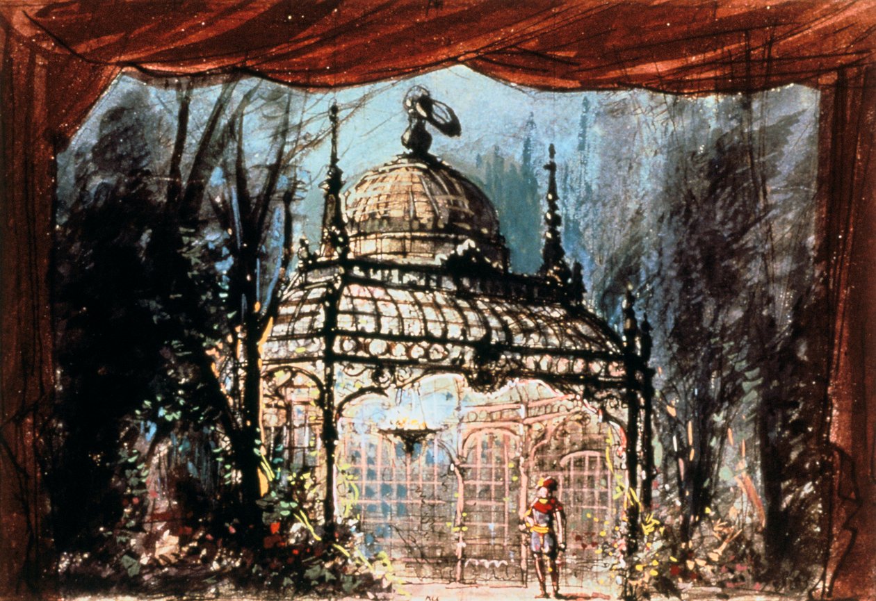 मोज़ार्ट्स द मैजिक फ्लूट के लिए डिज़ाइन सेट करें, 1863 द्वारा अज्ञात