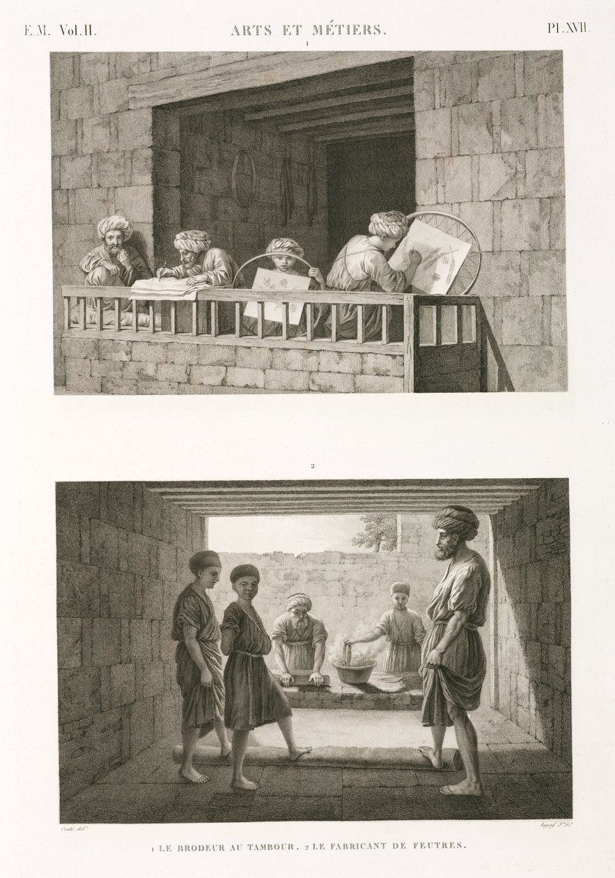 सिलाई कढ़ाई और फेल्ट-मेकिंग, मिस्र, c 1798 द्वारा अज्ञात