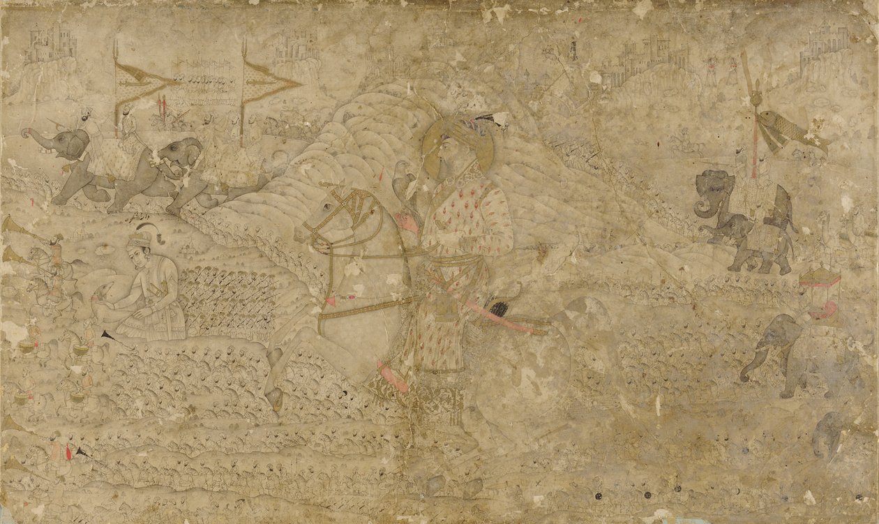 Shah Jahan and his son Dara Shikoh hunting, c. 1790.  द्वारा अज्ञात