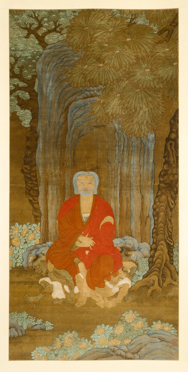 बोधि वृक्ष के नीचे शाक्यमुनि, 1600-50। द्वारा अज्ञात