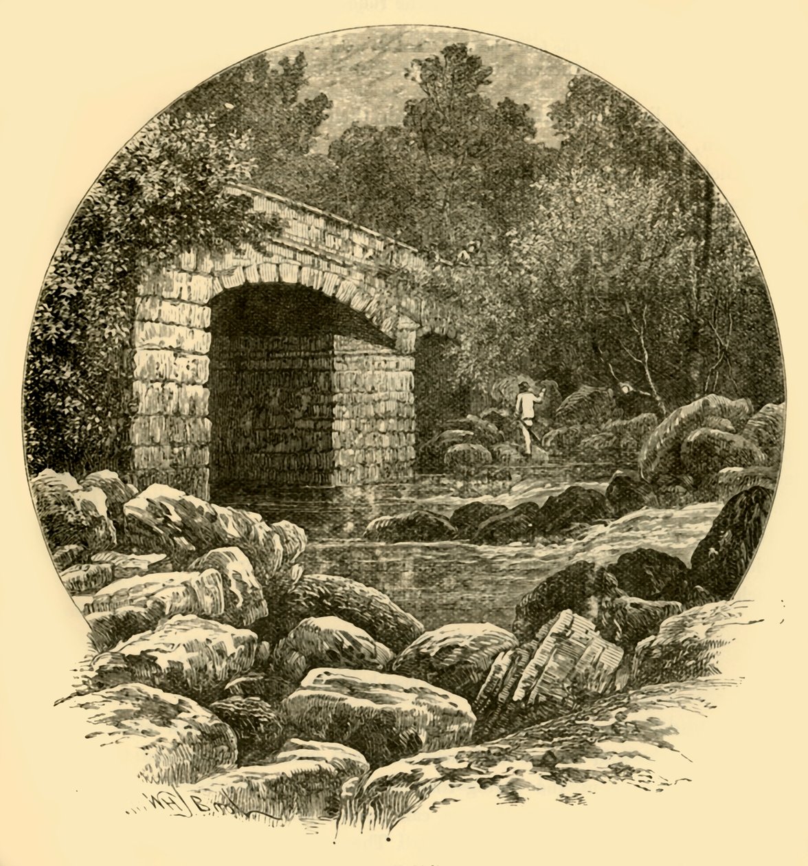 शौघ ब्रिज, 1898। द्वारा अज्ञात