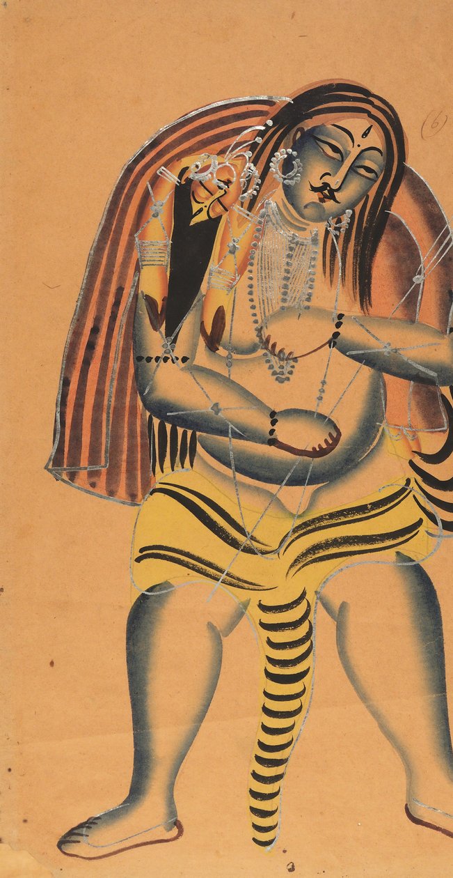 शिव सती की लाश को ढोते हैं, सीए। 1865-75. द्वारा अज्ञात