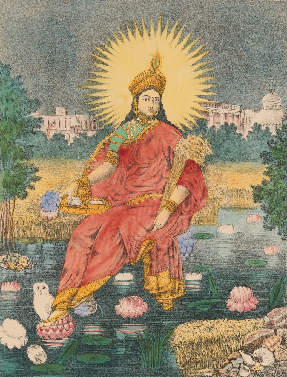 Shri Shri Lakshmi, ca. 1880.  द्वारा अज्ञात
