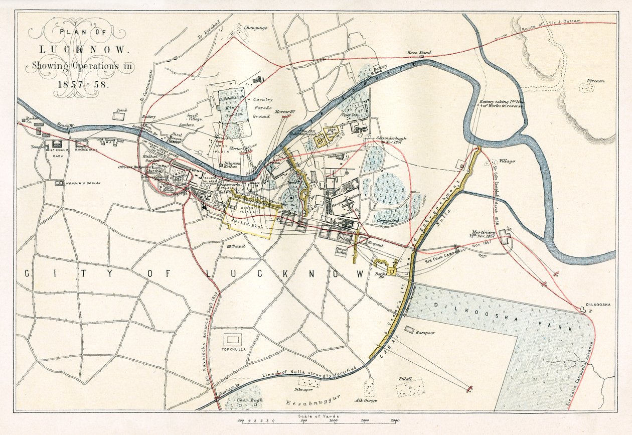 लखनऊ, भारत की घेराबंदी, 1857, 1893 द्वारा अज्ञात