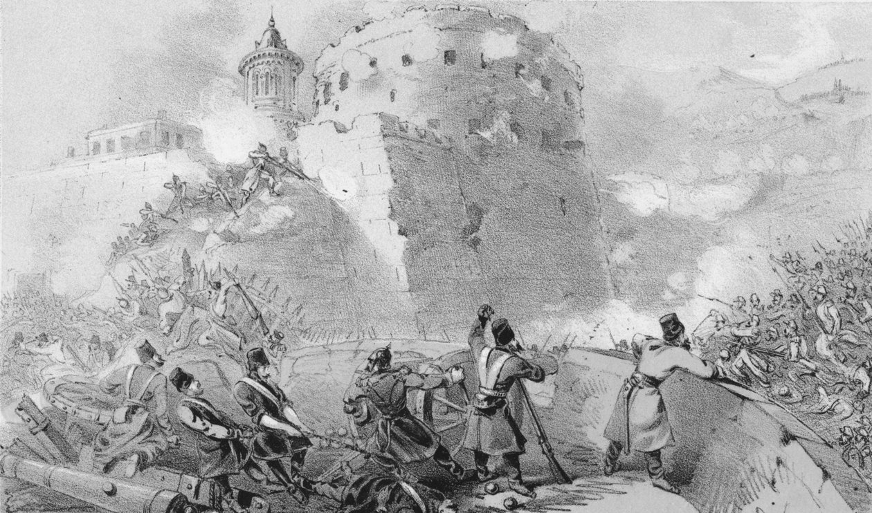 सेबस्टोपोल की घेराबंदी। टाउन में फ्रेंच के प्रवेश के पास, c1850s। द्वारा अज्ञात