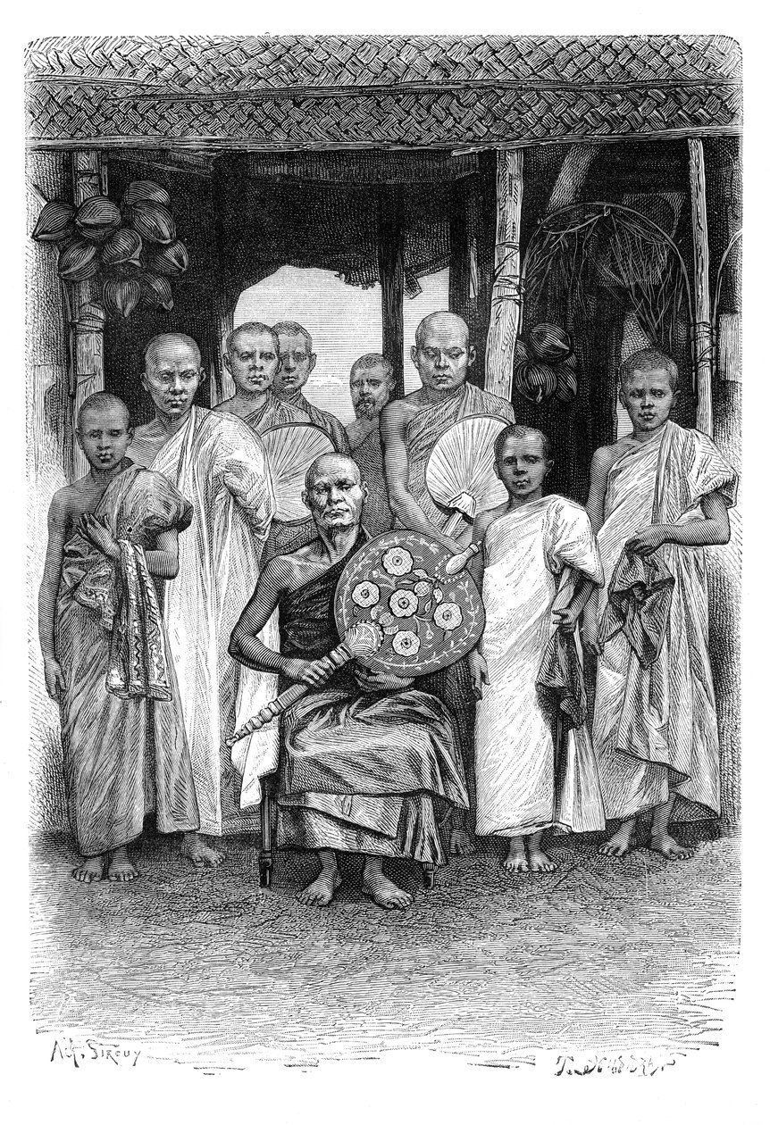 सिंघली बौद्ध पुजारी, श्रीलंका, 1895 द्वारा अज्ञात