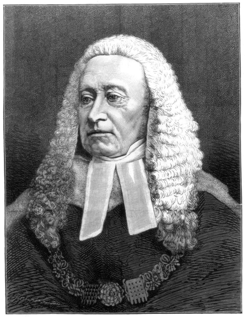 सर अलेक्जेंडर कॉकबर्न, 12 वें बैरोनेट, इंग्लैंड के लॉर्ड चीफ जस्टिस, 1875 द्वारा अज्ञात