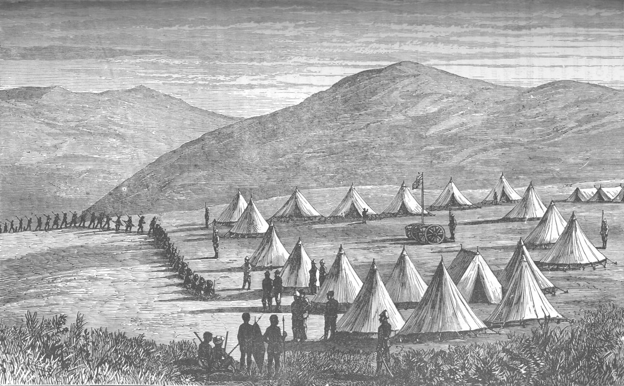 उरुंडी में सर गार्नेट वोल्सीलीज़ कैंप: ज़ूलस कमिंग इन टू गिव अप्स आर्म्स, सी 1880 द्वारा अज्ञात